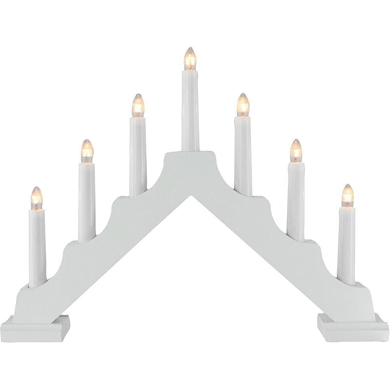 Light IT Adventsstake 7-armet, lys hvit