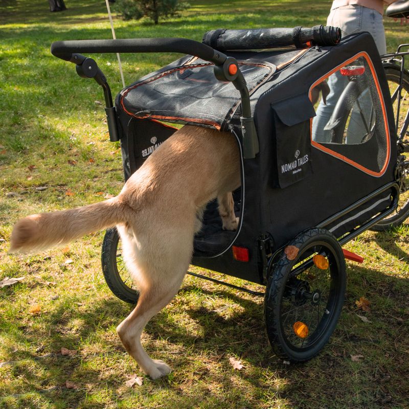 Nomad Tales Spirit Bike Trailer, ebony / tangerine