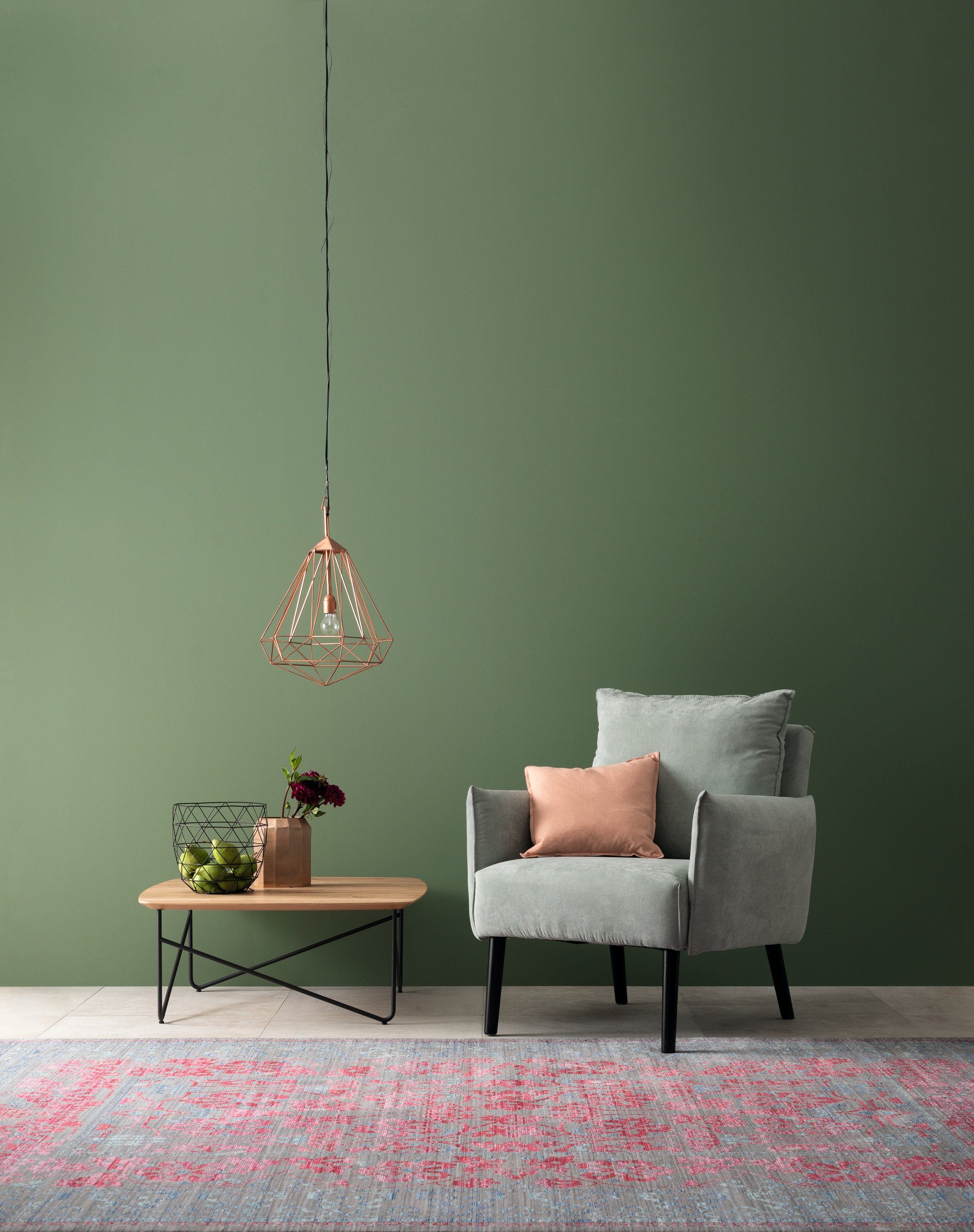 SCHÖNER WOHNEN FARBE Wand- und Deckenfarbe Designfarben, hochdeckende Premium-Wandfarbe, Farbwelt Grün