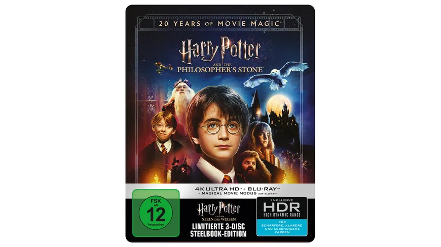 Harry Potter und der Stein der Weisen - Jubiläums-Edition - Magical Movie Modus - Steelbook