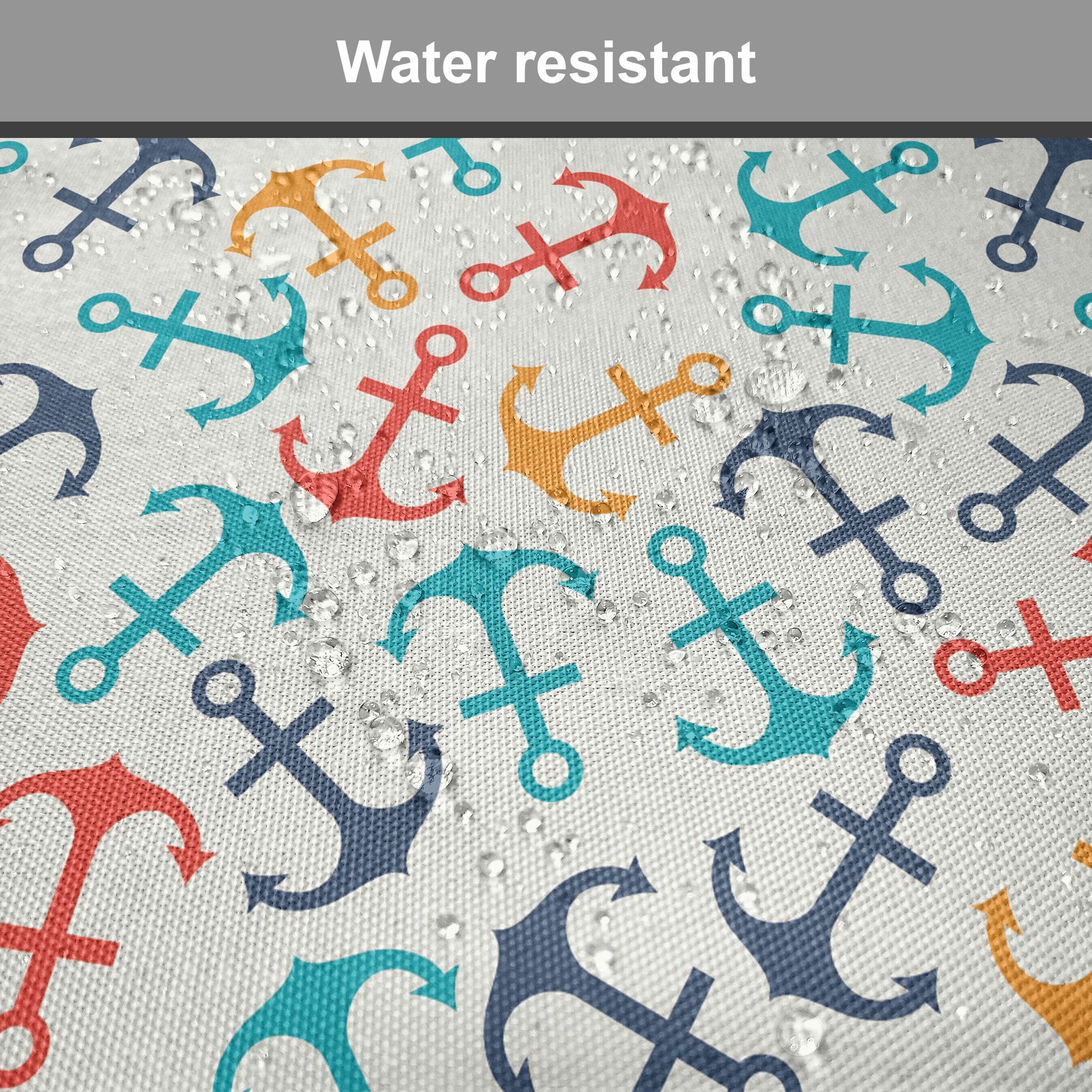 Abakuhaus Stuhlkissen Dekoratives wasserfestes Kissen mit Riemen für Küchensitze, Bunt Anker-Form in Linien