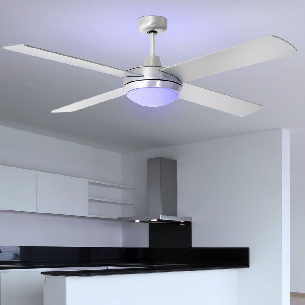 etc-shop Deckenventilator, Smart RGB LED Decken Ventilator FERNBEDIENUNG Timer Luft