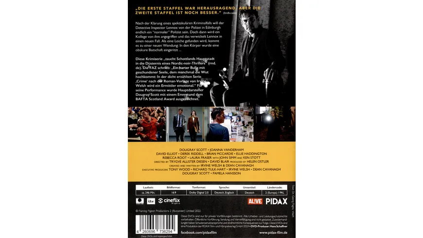Irvine Welsh’s CRIME, Staffel 2 / Weitere 6 Folgen der Krimiserie vom Kultautor von TRAINSPOTTING  [2 DVDs]