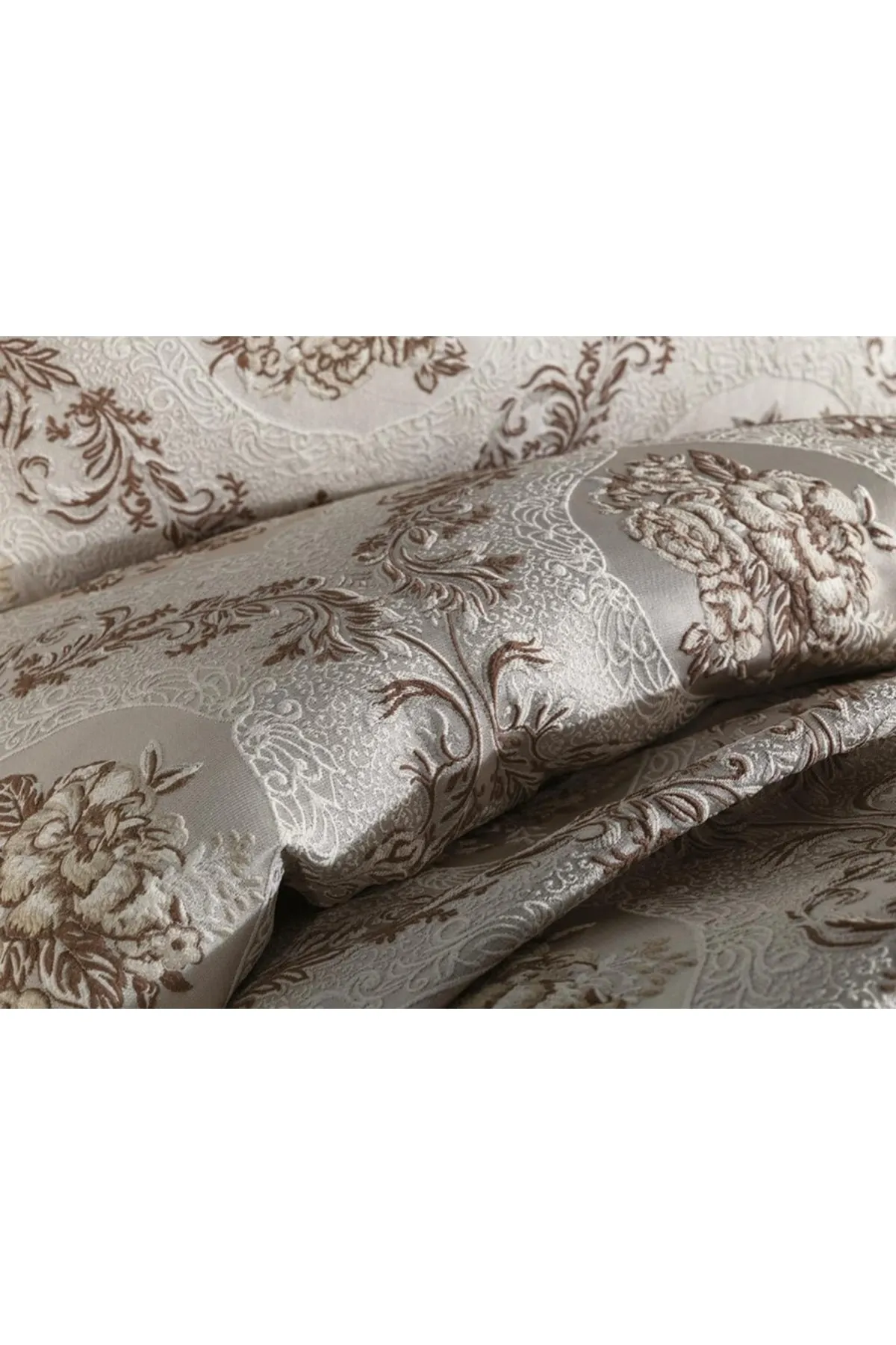 Çeyiz Diyarı  Meryem Einzel-Jacquard-Tagesdecke Cappucino
