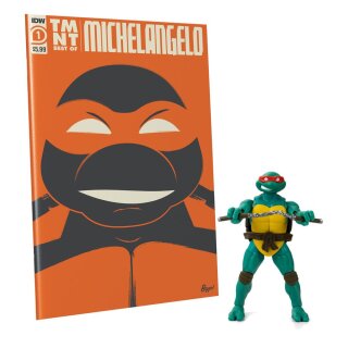 Teenage Mutant Ninja Turtles BST AXN x IDW Actionfigur & Comic Michelangelo Exclusive 13 cm