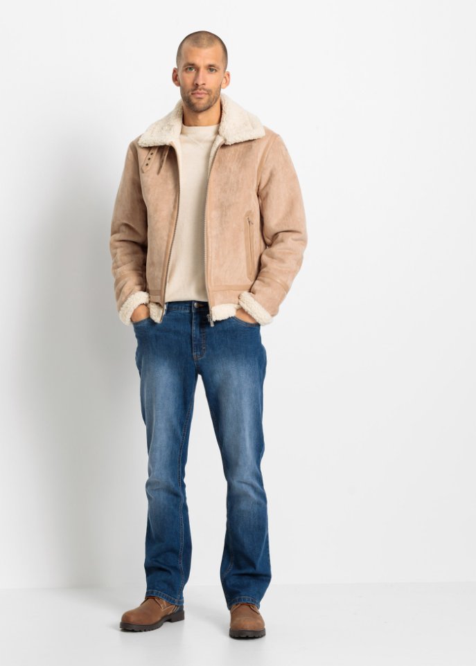 Regular Fit Stretch-Jeans mit Bio-Baumwolle