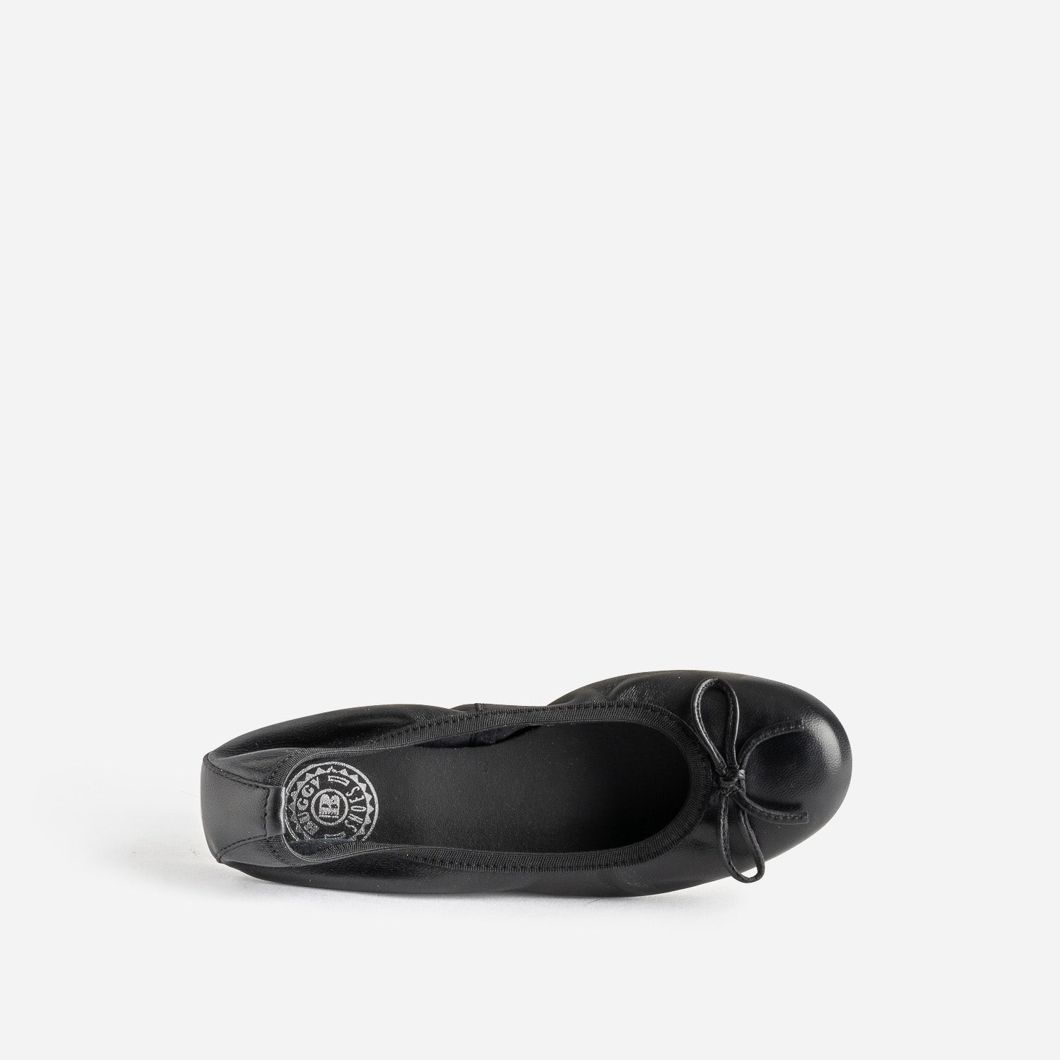 Ballerine éco-conçue BUGGY noire en cuir