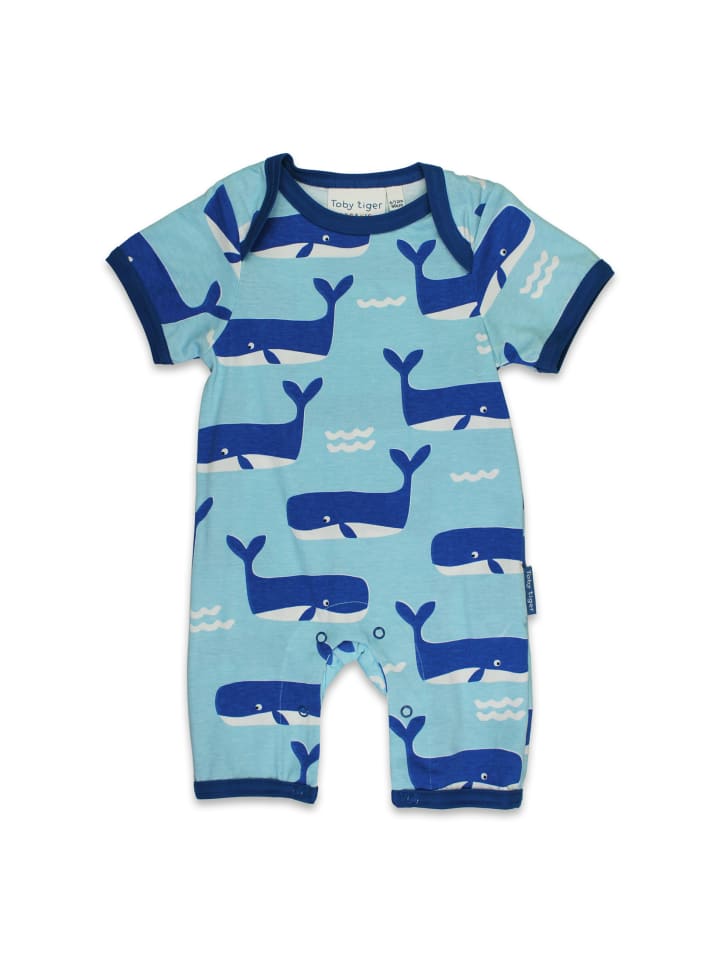 Toby Tiger Spieler mit Wal und Wellen Print in blau günstig kaufen
