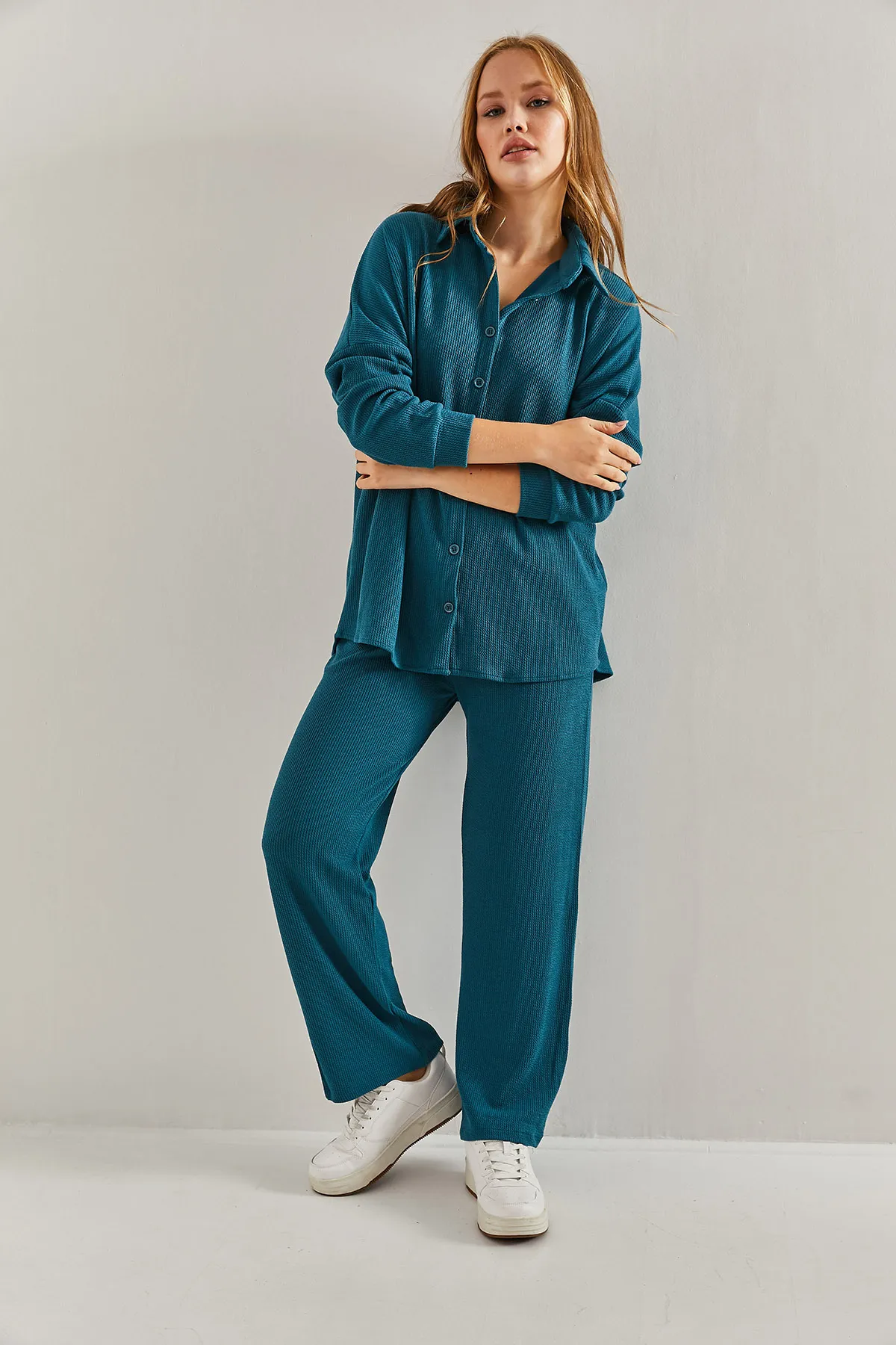 Bianco Lucci  Damen-Ottomane-Unterteil-Oberteil-Set aus Stoff