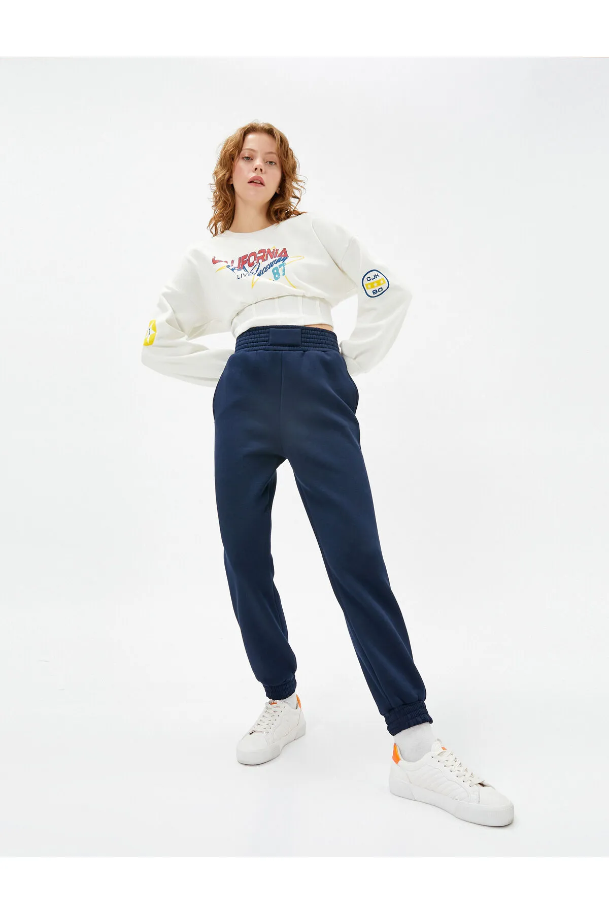 Koton  Jogger-Jogginghose mit hoher Taille und detaillierten Taschen