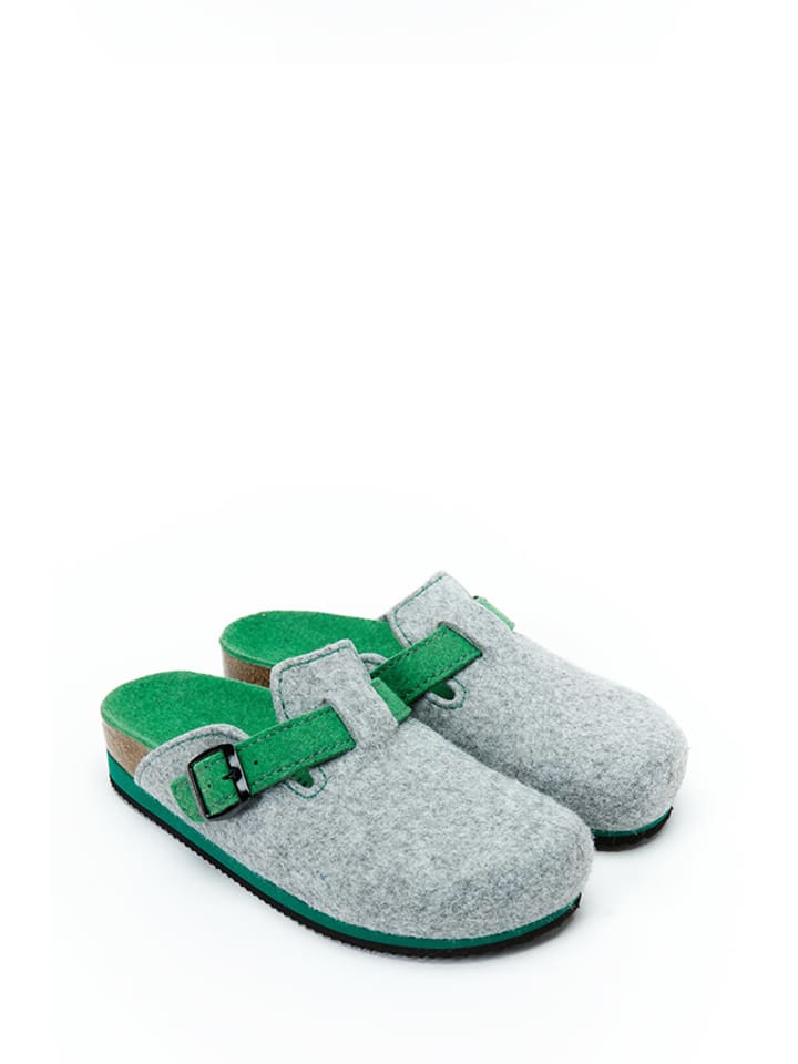 Mandel Clogs in Grau/ Grün günstig kaufen