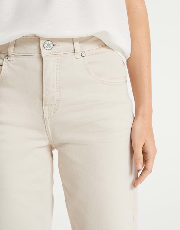 Wide Cropped Jeans Momito colored