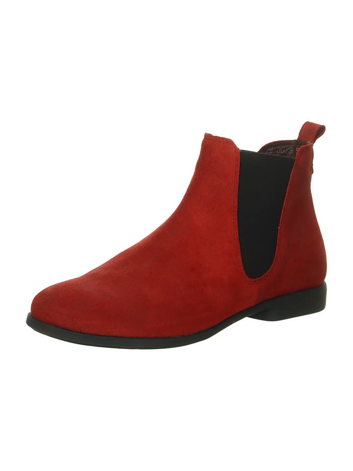 Think! Leder-Chelsea-Boots in Rot günstig kaufen