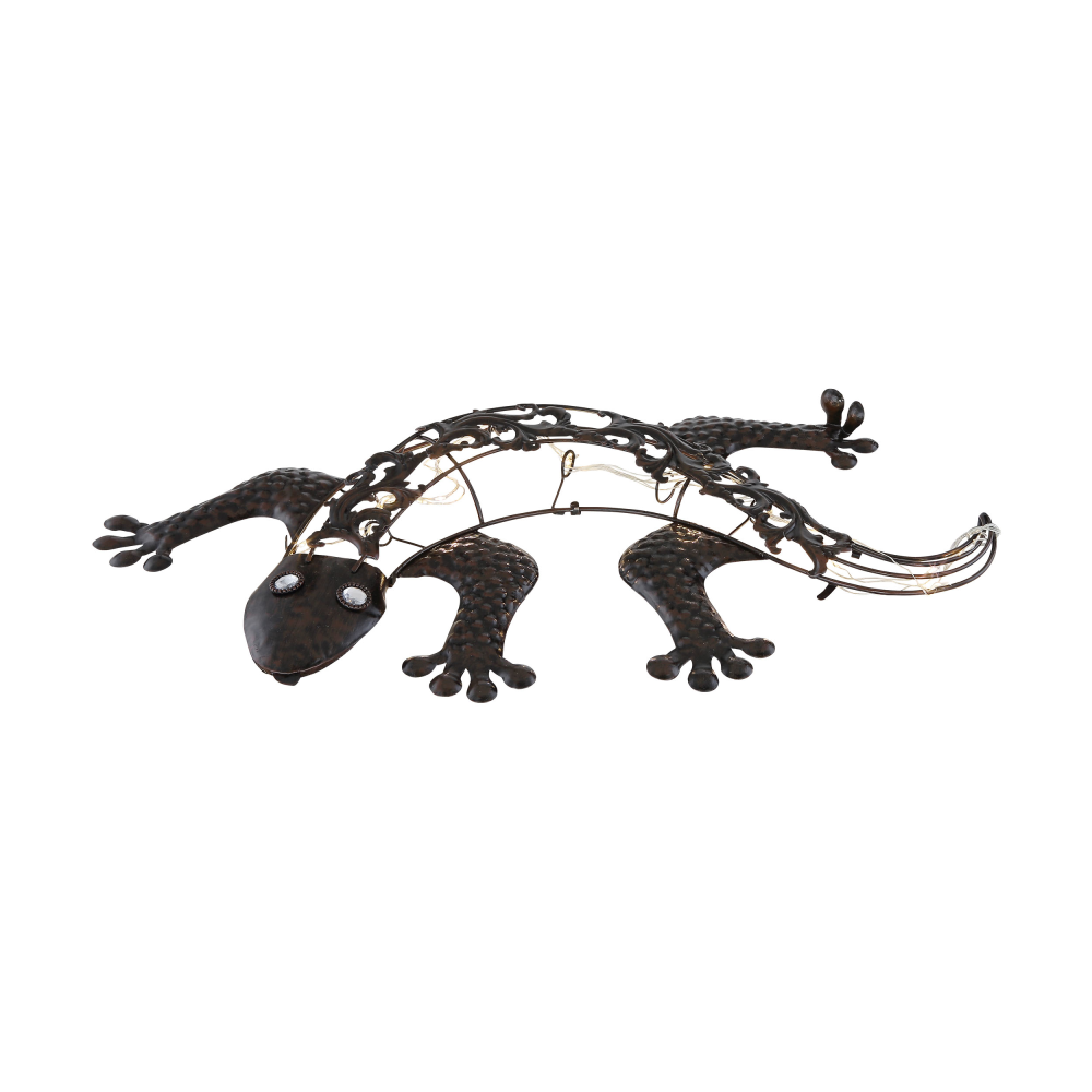 Solarleuchte Gecko bronzefarben