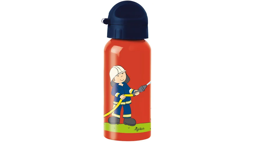 sigikid - Kinder Edelstahl-Trinkflasche Feuerwehrmann Frido Firefighter