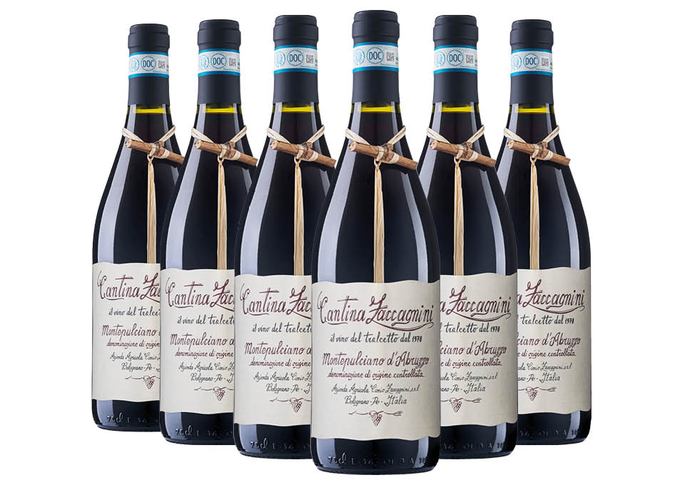 Montepulciano d'Abruzzo DOC Il Tralcetto 2021 Zaccagnini 6 bouteilles de 0,75 ℓ
