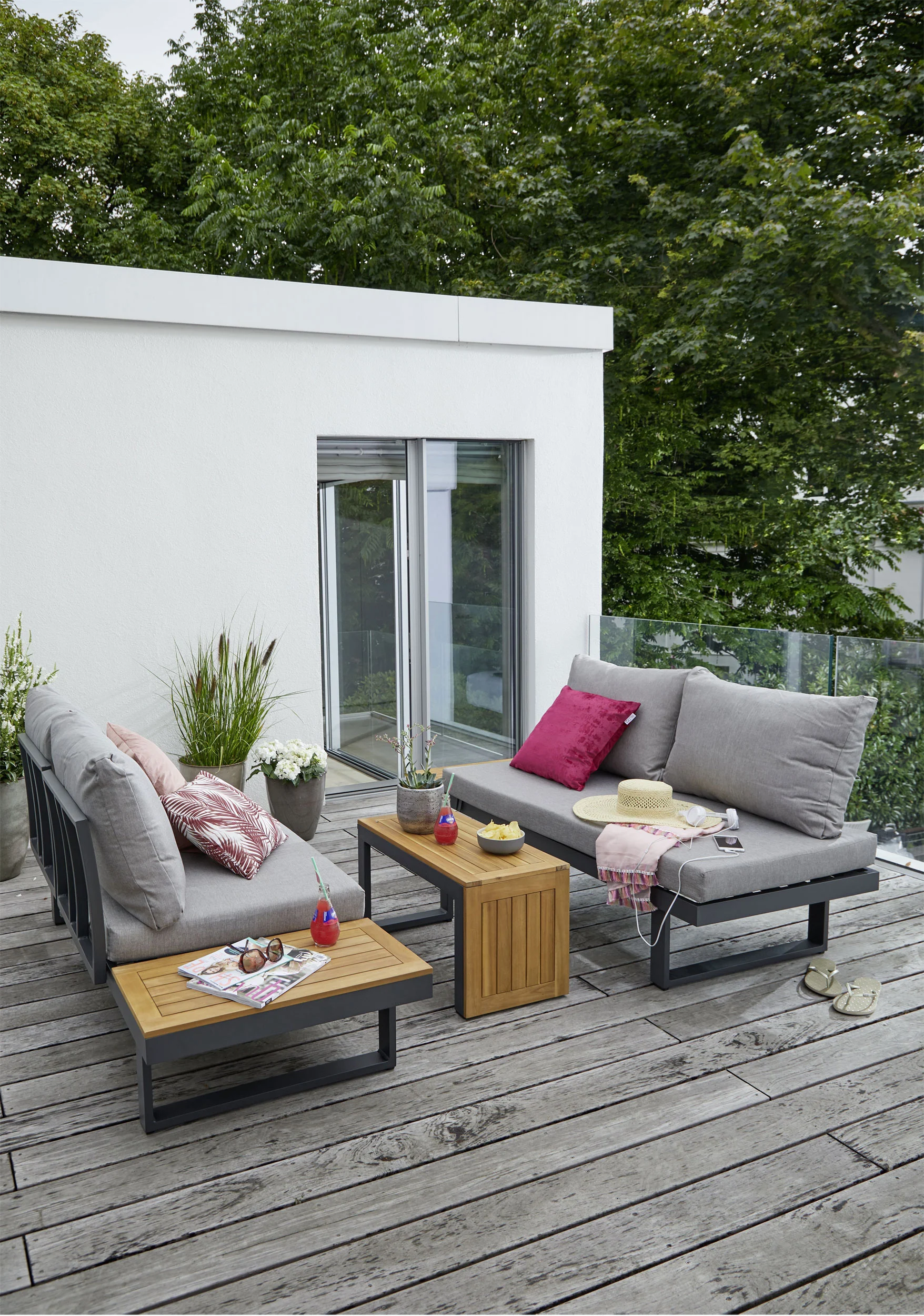 OUTDOORGartenlounge Alu/Polywood