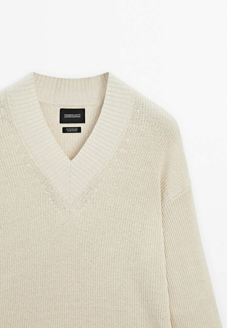 Suéter Massimo Dutti EDICIÓN LIMITADA MEZCLA CUELLO EN V