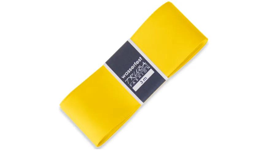TRUBA Seidenband mit Webkante gelb 3 m