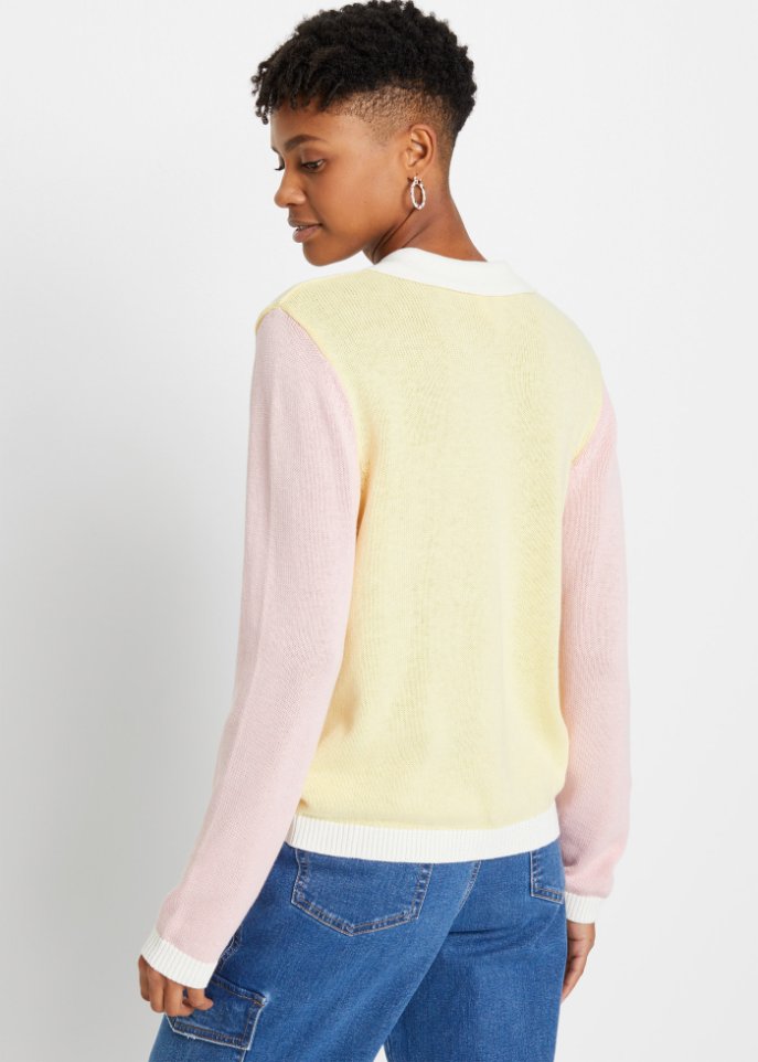 Strickjacke mit Colorblocking