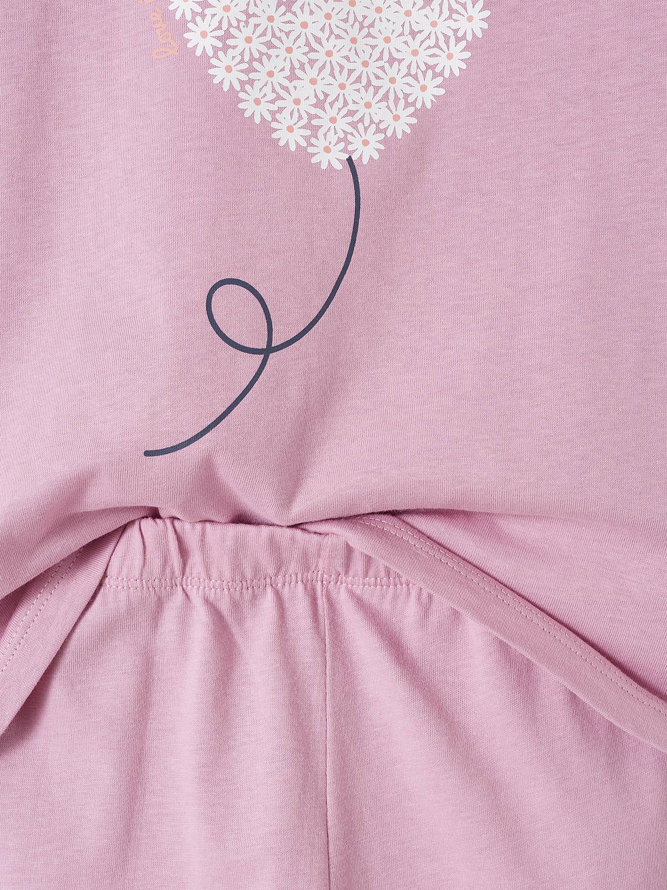 Lot de 2 pyjamas marguerites fille lilas