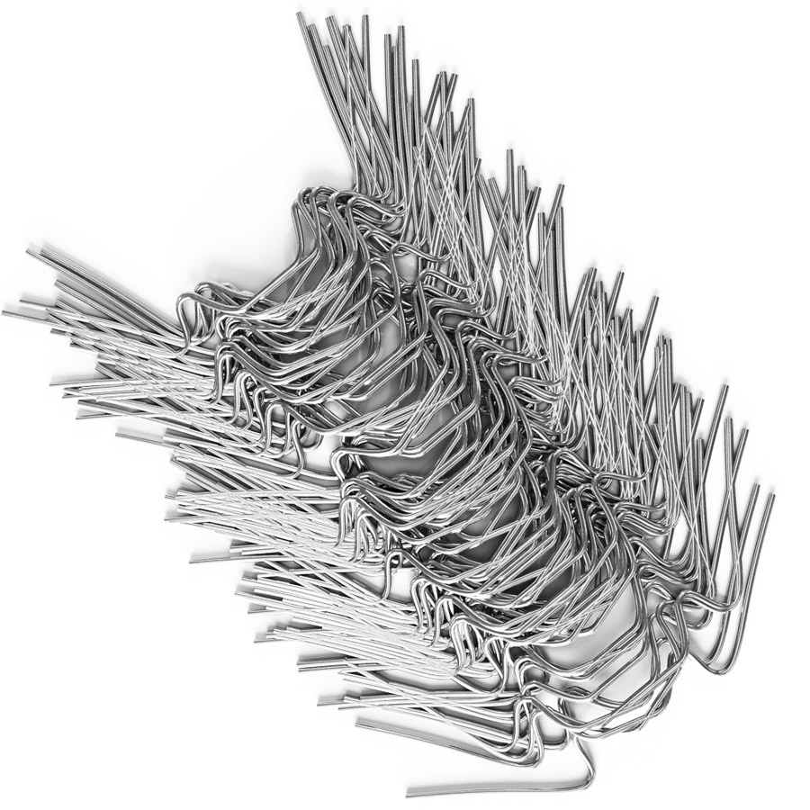 DEUBA Gewächshausklammern Feder-Stahl 100er Set 8,5 x 3cm silber
