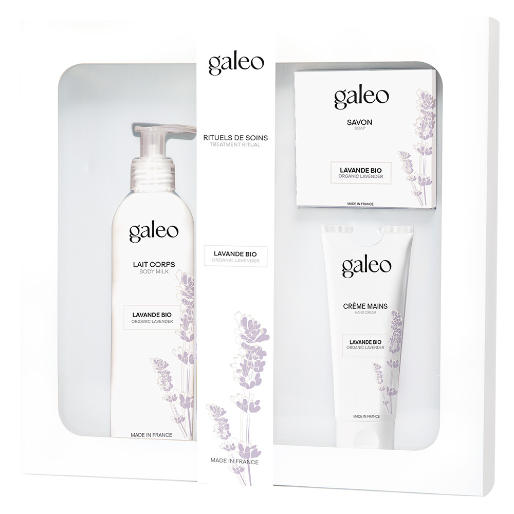 galeo COFFRETS TRIO SOIN DU CORPS - LAVANDE BIOLOGIQUE Coffret