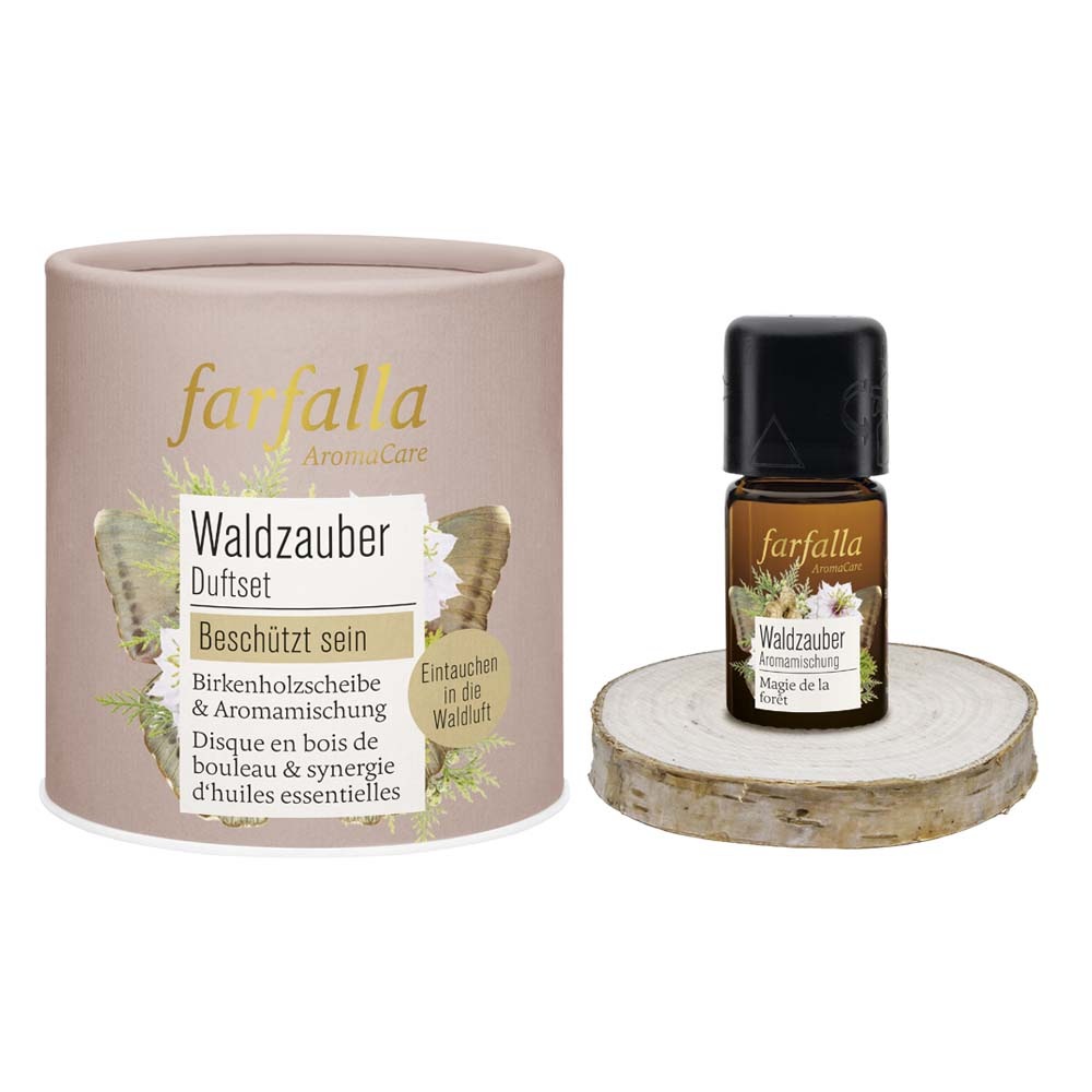 Waldzauber - Set Birkenholzscheibe & Aromamischung