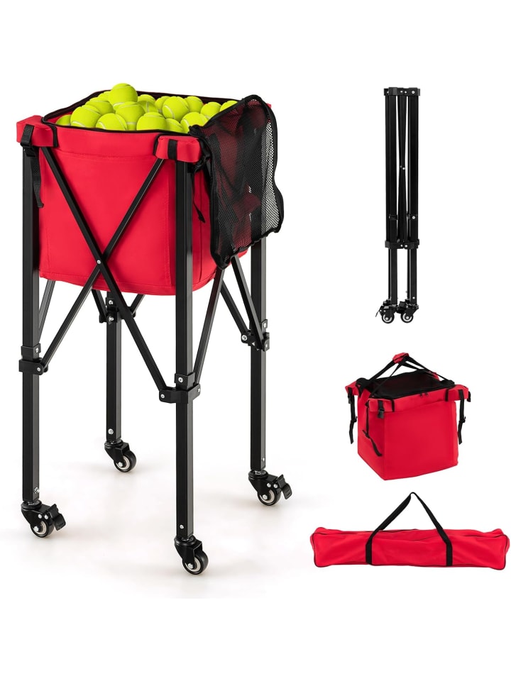 COSTWAY Tennisballwagen in Rot günstig kaufen onesize