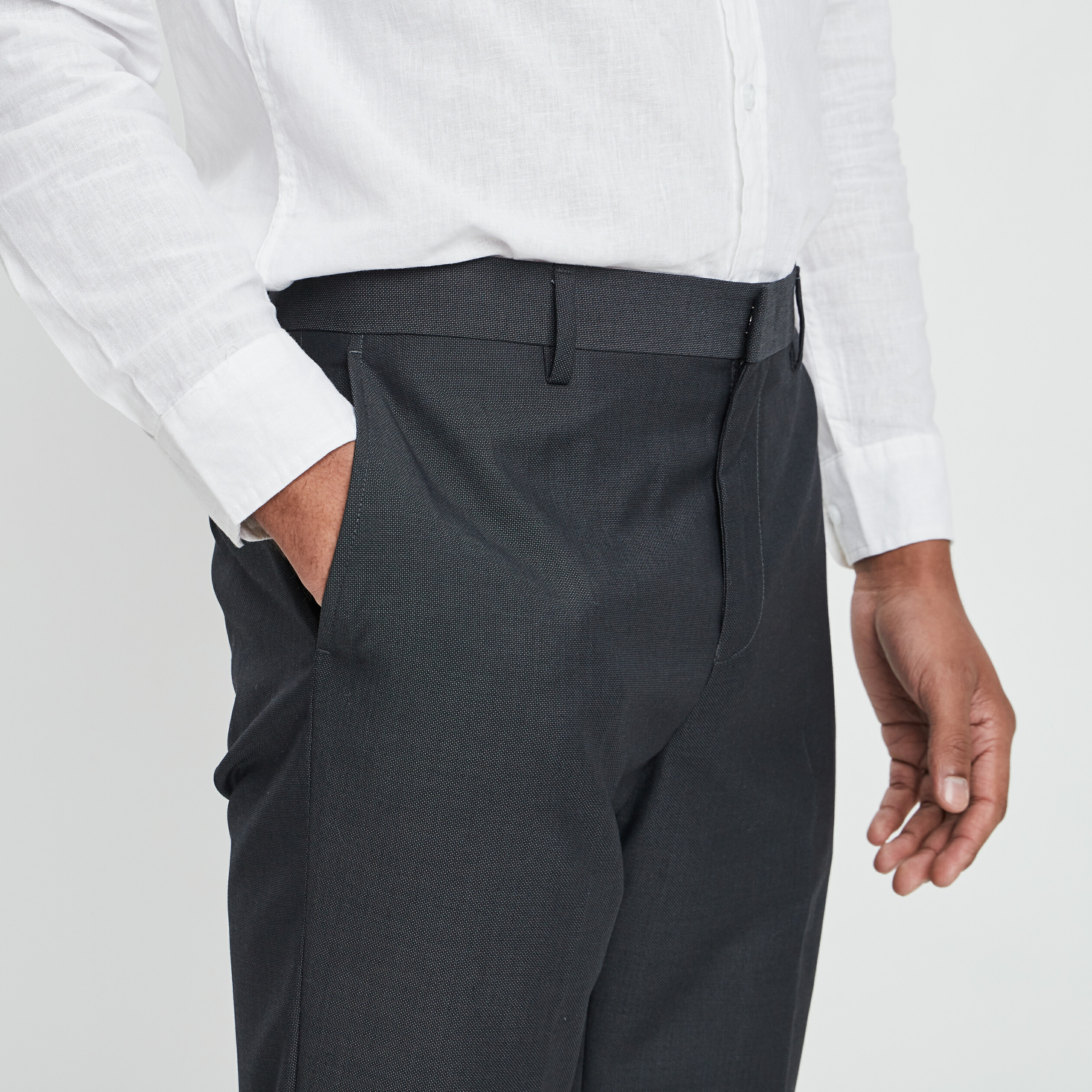 Pantalon slim gris foncé homme | La Halle