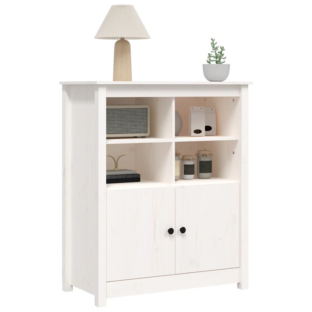 vidaXL Sideboard Sideboard Weiß 83x41,5x100 cm Massivholz Kiefer (1 St)