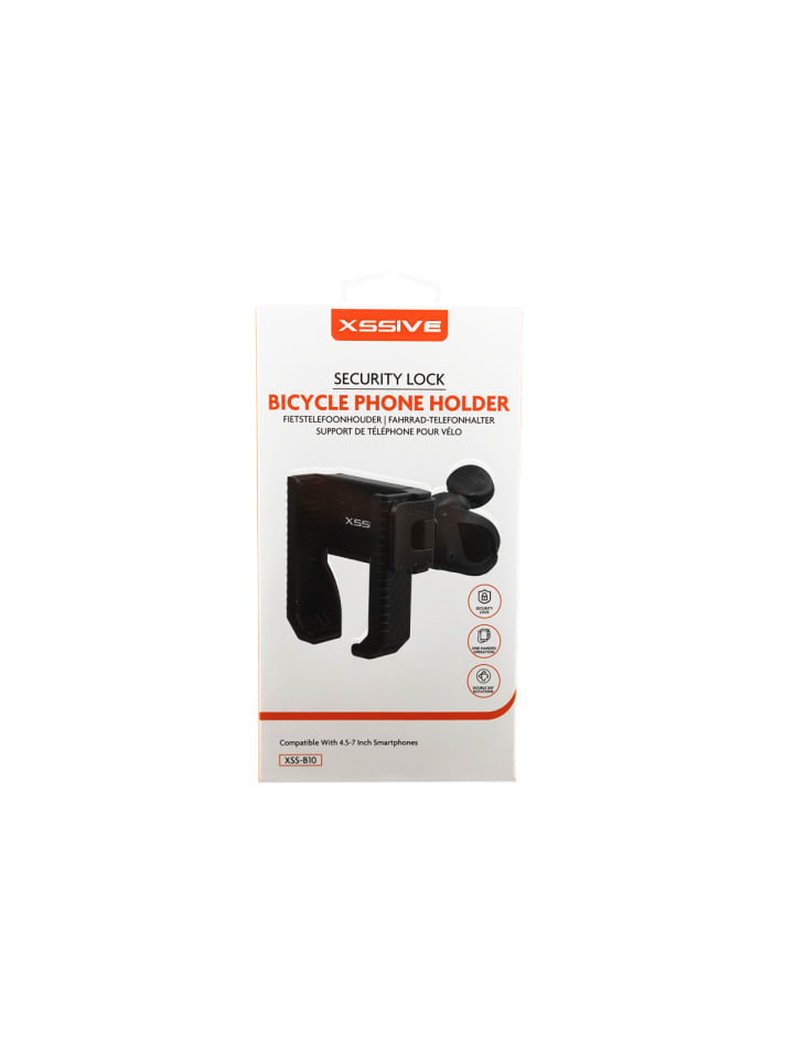 COFI 1453 Sicherheits-Schloss Fahrrad-Telefonhalter – 360° Rotation Schwarz in Schwarz günstig kaufen onesize