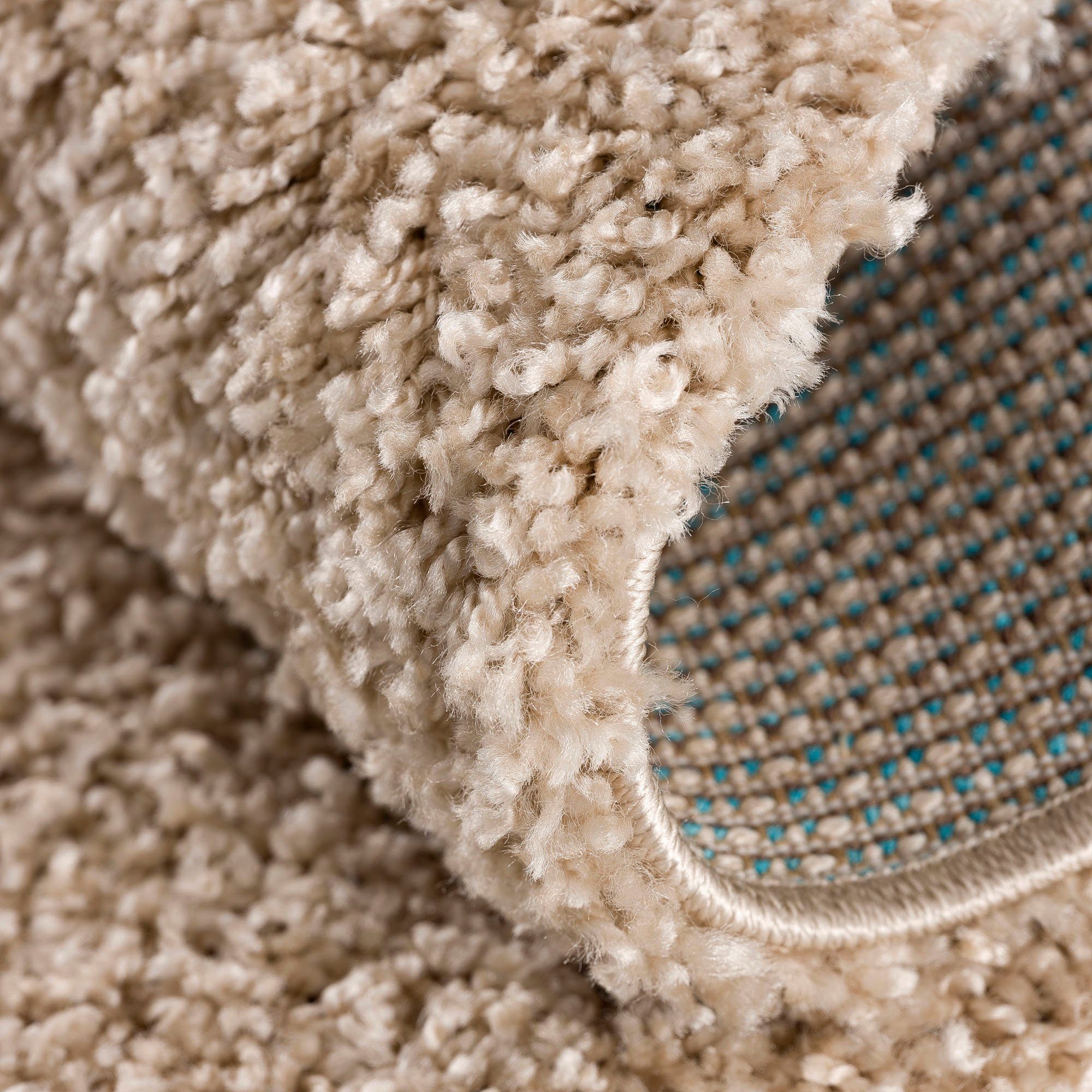 Hochflor-Teppich LOCA, Sanat, rund, Höhe: 30 mm, Wohnzimmer, Langflor, Shaggy, Schlafzimmer