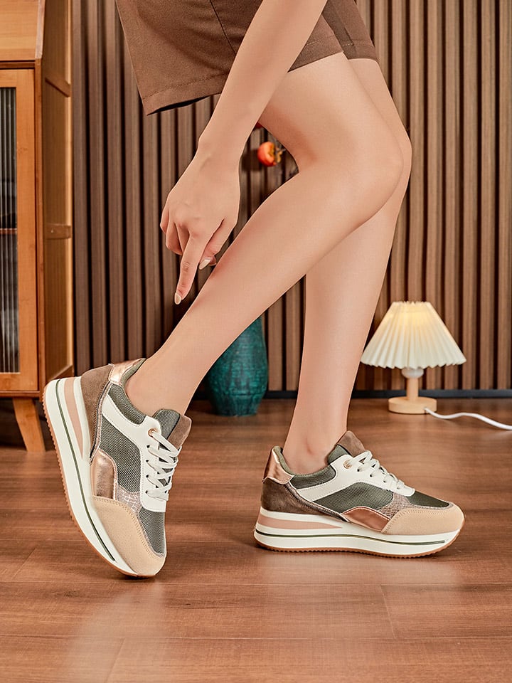 Sixth Sens Sneakers in Grün/ Weiß günstig kaufen