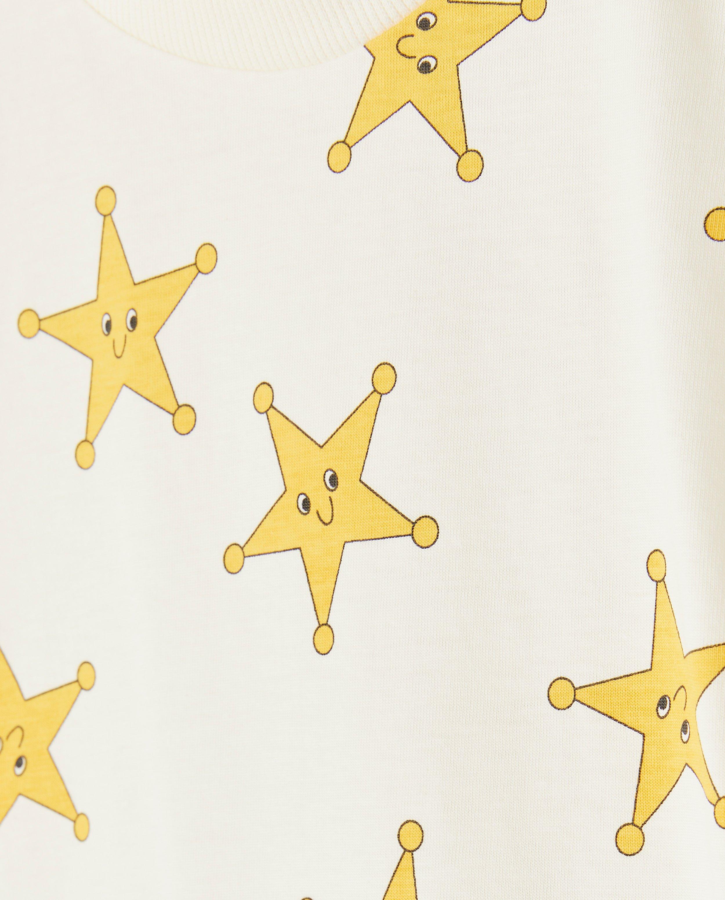 Fred + Ginger csillagmintás póló, unisex, 92-128 fehér