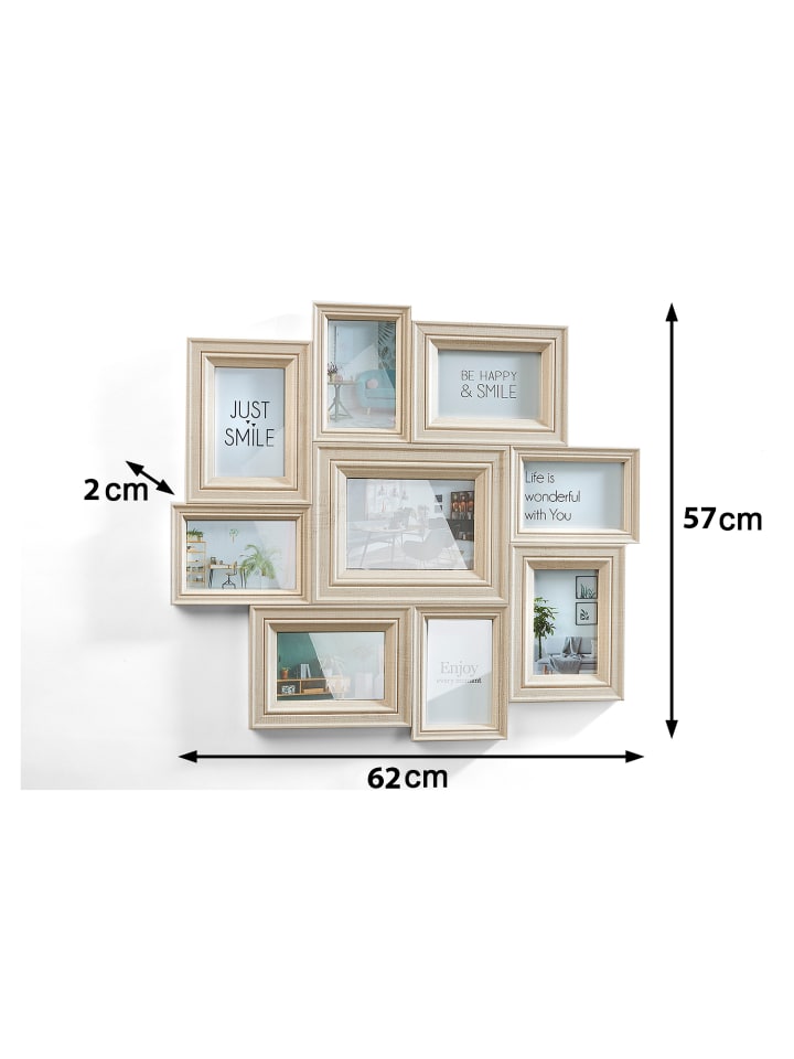 kobolo Bilderrahmen Collage BEIGE9 in Beige günstig kaufen onesize