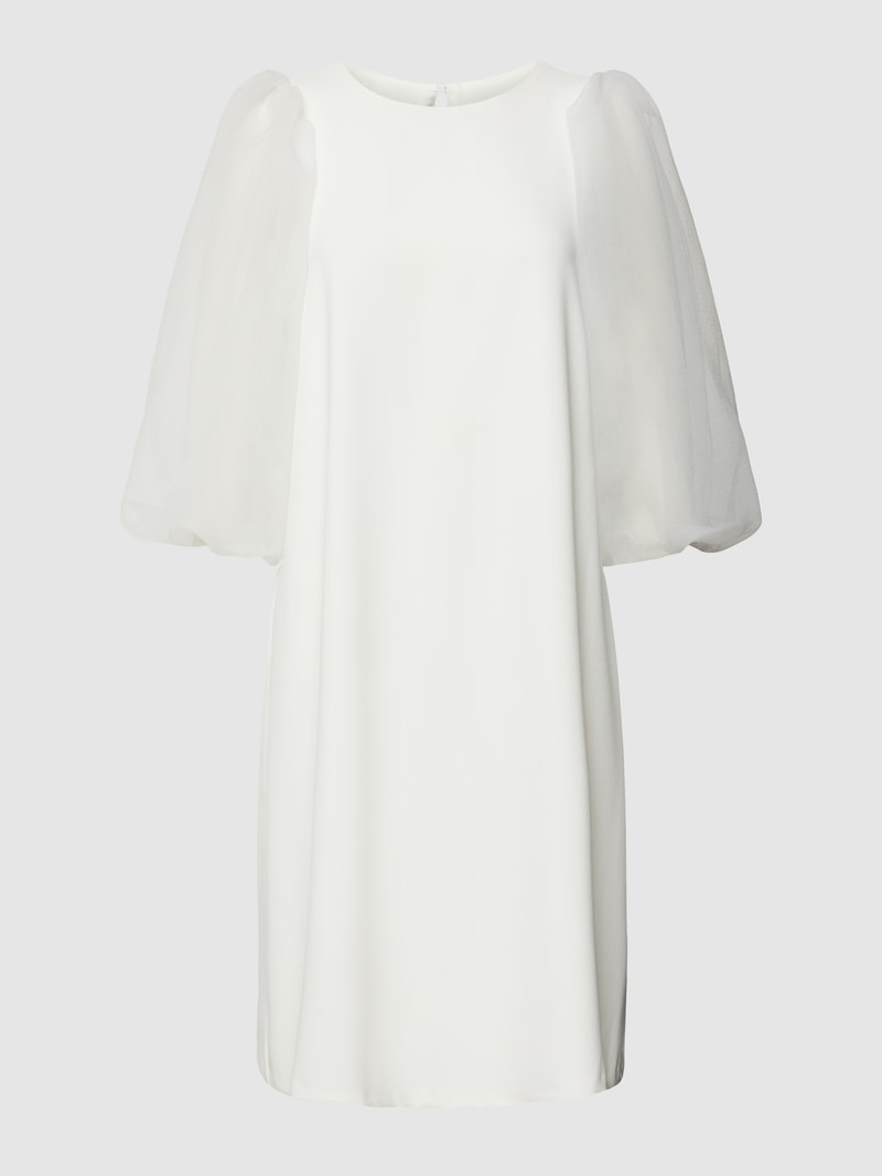 Cocktailkleid mit Ballonärmeln in offwhite