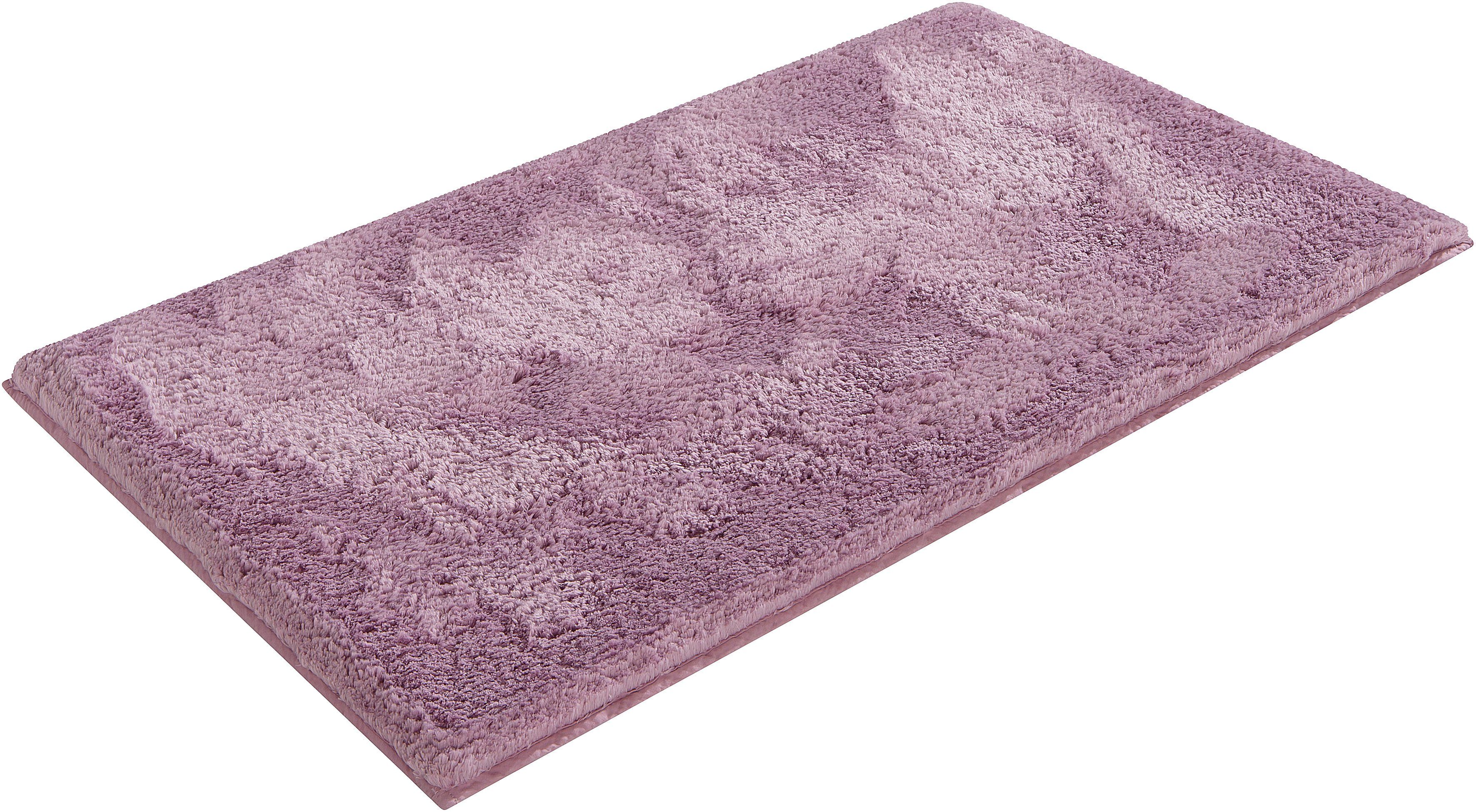 Badematte Jos my home, Höhe 22 mm, rutschhemmend beschichtet, fußbodenheizungsgeeignet, schnell trocknend, Polyester, rechteckig, Badematten in Pastell-Farben, Badteppich als 3 teiliges Set erhältlich