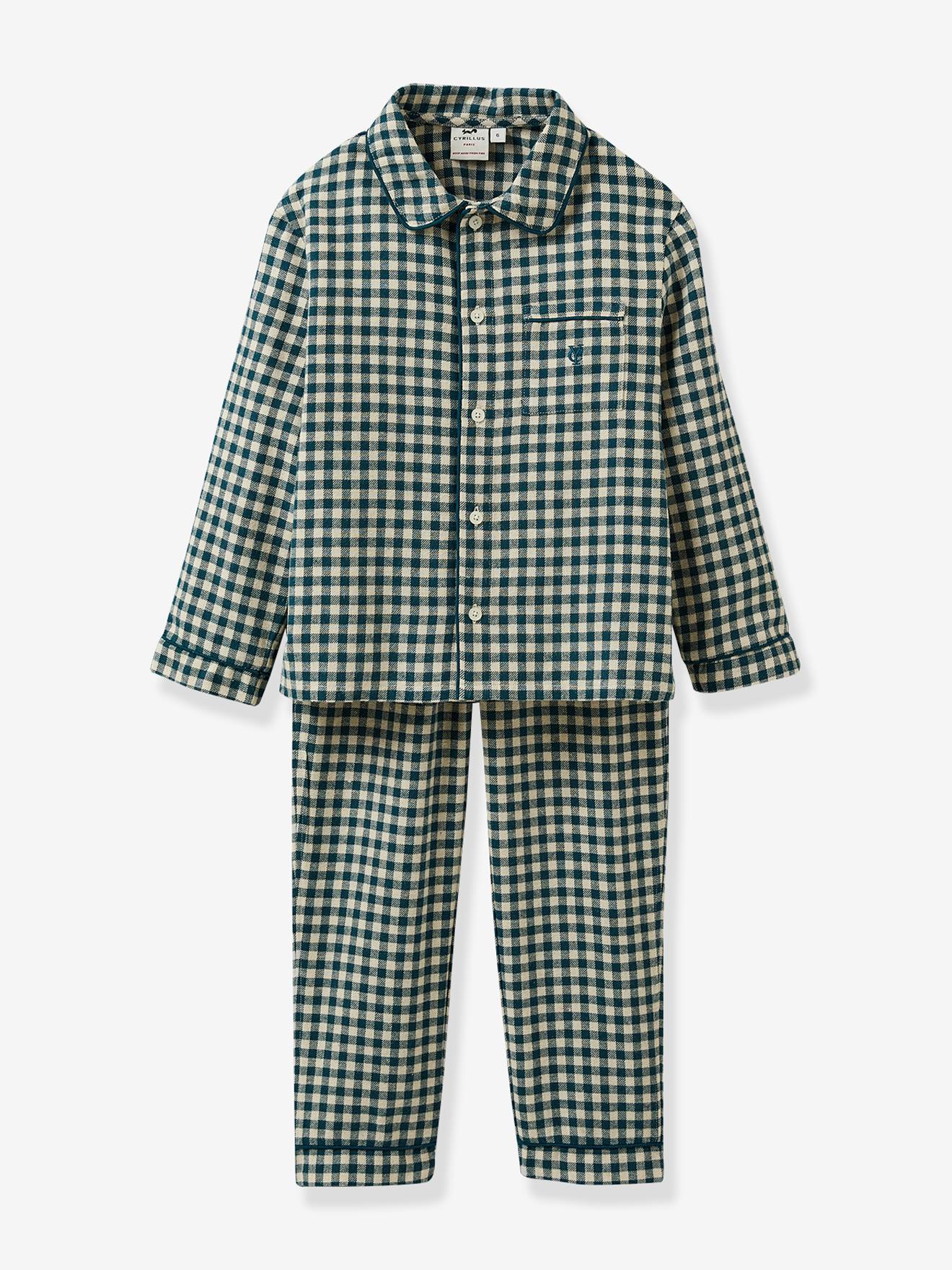 Pyjama classique Garçon Vichy CYRILLUS carreaux vert