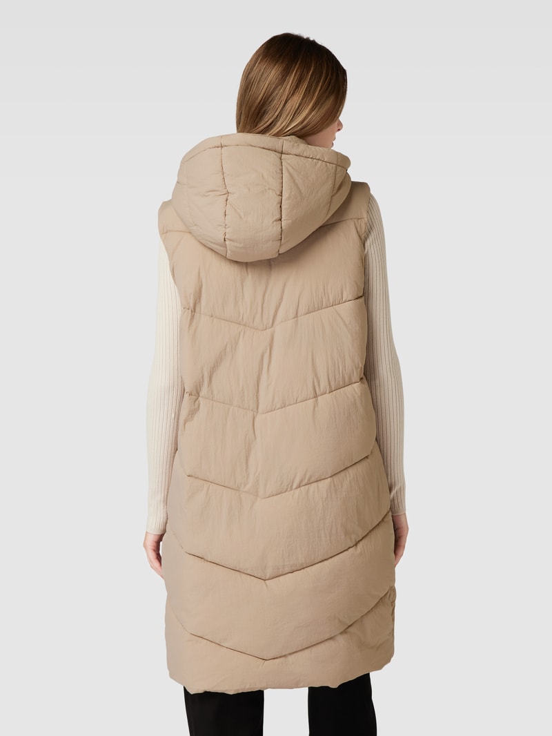 Steppweste mit Kapuze Modell 'JAMILLA' in beige