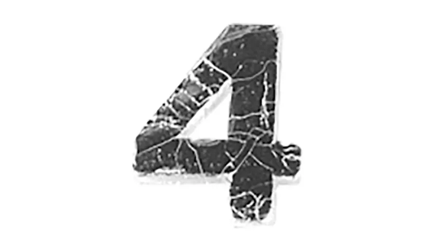 Rayher Wachszahlen -4- silber 9mm 2Stück