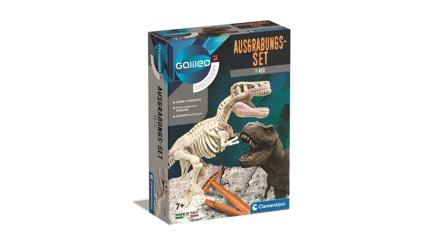 Clementoni - Galileo - Ausgrabungs-Set - T-Rex fluoreszierend