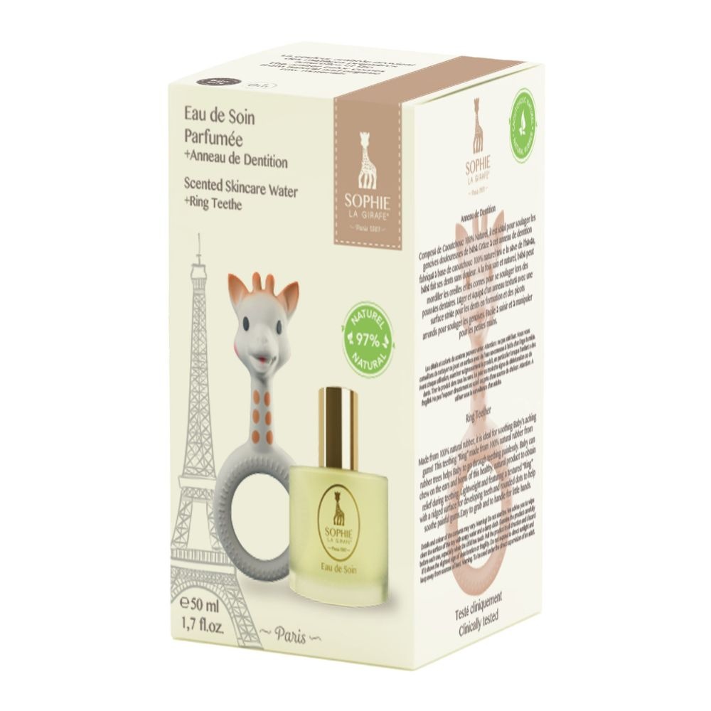 sophie la girafe Coffret Eau de Soin 50 ml + Anneau Dentition Ring Coffret Eau de Soin Parfumée