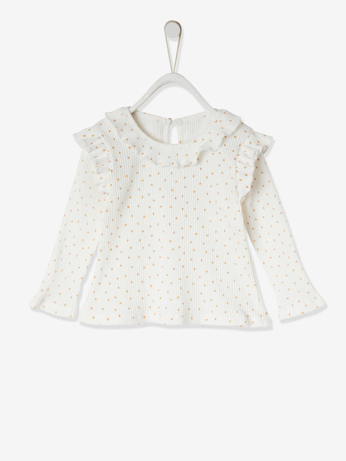 Coffret cadeau de Noël T-shirt étoiles et jupe en tulle bébé ivoire imprimé