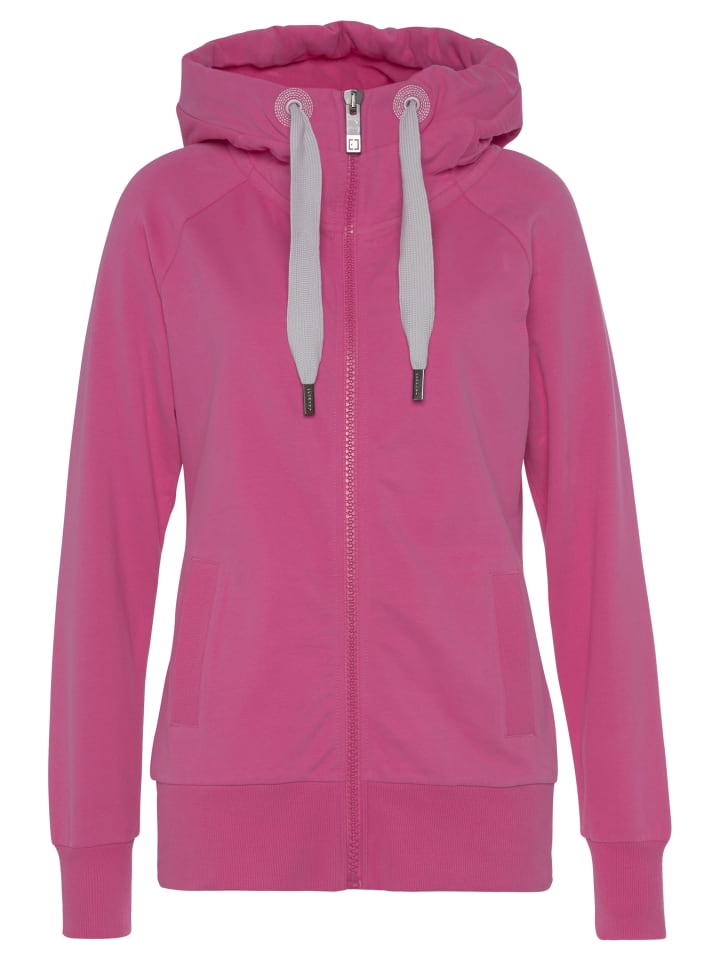 ELBSAND Kapuzensweatjacke in pink günstig kaufen