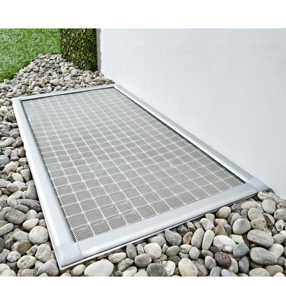 Powertec Garden Kellerschacht-Schutzgitter PROFI  - ca. 115 x 60 cm ,Alu eloxiert