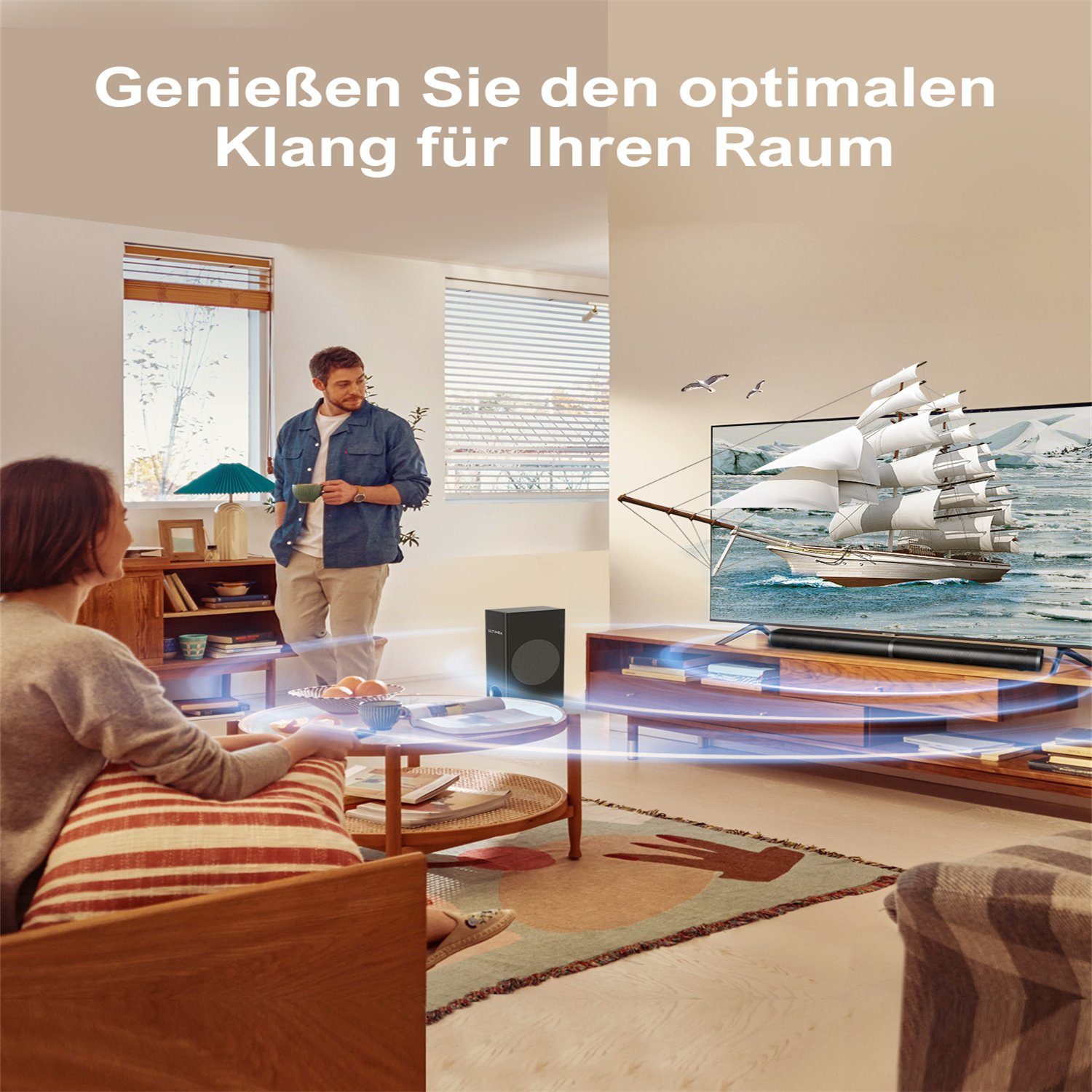 Ultimea Tapio VII 2.1 Kanal Soundbar (ARC, 5,25'' Verdrahtet Subwoofer)