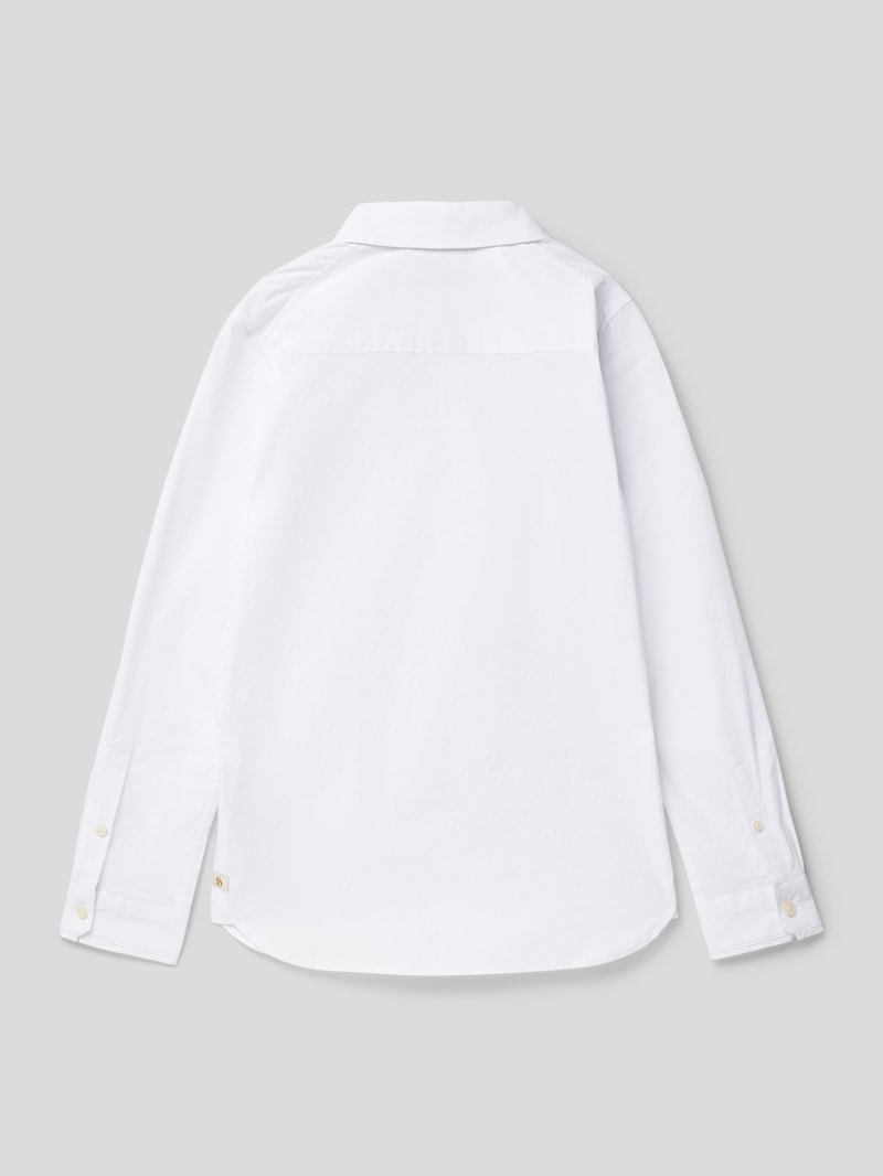 Bluse mit verdeckter Knopfleiste in weiß