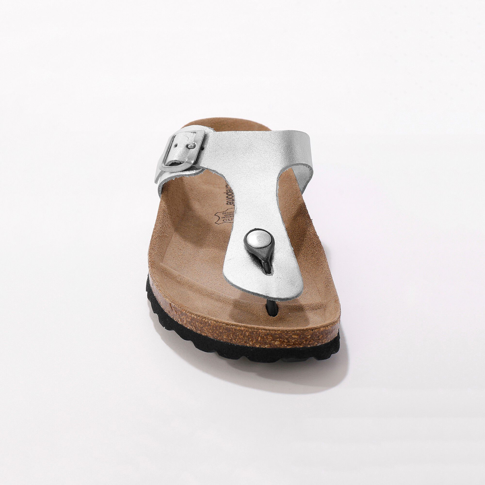 Sandales entredoigts cuir à boucle réglable