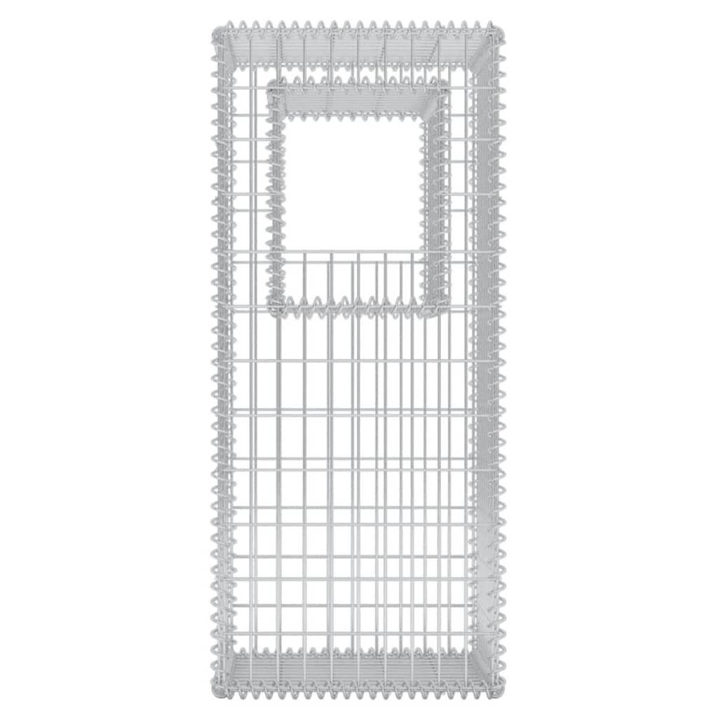 vidaXL Zaunpfosten Gabionenkorb Pfosten/Pflanzkasten 2 Stk. Stahl 50×50×120 cm, (2-St)